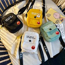Children Cartoon Canvas Slanted Satchel Sesame Street Male Girl Student Boundy Bag Out of the Street Mobile Phone Zero Money Single Shoulder