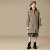 Hateeth Boy Clothing Autumn Winter New Male And Female Child Retro Child Retro Wave Tattooed Cotton Thickened Padded Jacket With Long coat in the coat