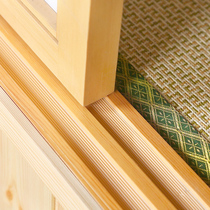 Custom camphor pine solid wood track Lattice door sliding door chute Fosma door slide and room tatami track