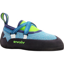  Evolv childrens climbing shoes flat and soft special rubber sole breathable upper velcro closure size adjustable all day wear