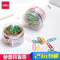 Del color paper clip candy color 0038 small size large paper pin 3 nickel plated loop needle 28mm bookmark