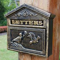 European-style villa with lock mailbox outdoor courtyard letter box hanging wall mailbox opinion box creative mailbox retro mailbox