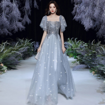 Evening dress skirt Female fairy banquet temperament long style Light luxury niche high-end high-end sense host performance suit summer