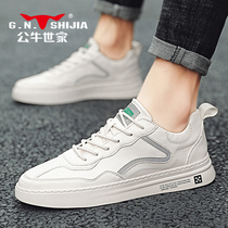 Bulls Family Mens Shoes Summer trendy shoes 2021 New Casual Leather Shoes Korean Trend Joker Summer Little White Board Shoes
