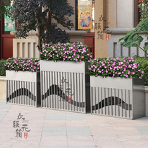 Fence Sales department Flower trough Flower bed Wrought iron square custom municipal outdoor flower box combination partition road Stainless steel