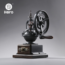 hero retro bean grinder coffee bean grinder hand-cranked bean grinder Wind Fire wheel manual coffee grinder