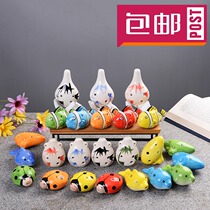 Beginner 6 holes in sound C Tone Pottery Flute Six Holes AC Tone Children Adults Introductory Pottery Instruments Touristic Scenic Area Souvenirs