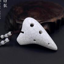 Pottery flute 6 holes Mini Tao flute Ultra High Tone F Tone Six Holes Smoked Six Holes SSF Hang Decorated Pottery Flute
