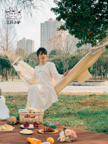 Three little donkeys outdoor anti-rollover hammock bedroom single dormitory rocking chair ins cloth indoor Shaker wild swing