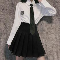 jk uniform skirt genuine class suit High school student seasonal college style suit School season e-sports girl shirt pleated skirt