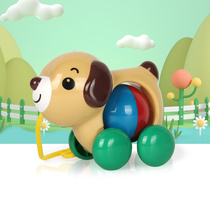 Japanese toyroyal Royal toy hand pull puppy children drag toy toddler Baby pull rope walking
