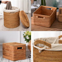 Customized Vietnamese rattan clothing storage basket dirty clothes basket handmade woven basket storage basket sundry table snack basket