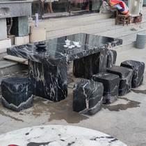 Stone Table Stone Bench Courtyard Garden Stone Leisure Stone Table Stool Stone Chair Outdoor Set Of Swing Piece Natural Granite