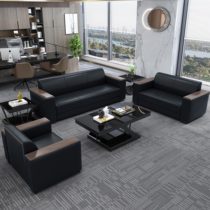 New office sofas minimalist Hyundai Fashion New Chinese Fairs Business business Reception Three-place tea table combinations