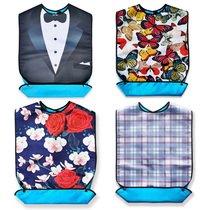 Elderly bib waterproof large number of sleeveless adults Eating Dinner Pocket Oil Containment Mouth Grown-up Elderly People Feeding a Saliva Towel