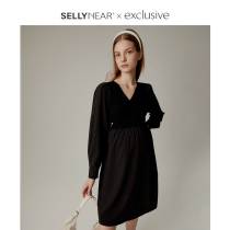 SELLYNEAR French style niche design pregnant women autumn fashion black V-collar can breastfeeding loose jumpsuit skirt