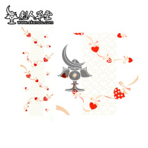 (Jianren Caotang)★Hearts★Kendo headscarf dyed headscarf Japanese headscarf (Japanese hair)