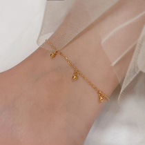 Titanium steel non-fading plated 18K gold color anklet female destiny ins cold wind forest simple new net red tide