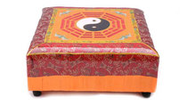 Taoist supplies gossip mat solid wood Biden worship chair high-grade embroidery gossip cushion Fu from the sky