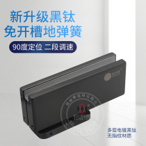 No digging pit spring black titanium brushed without fingerprint frameless glass door hardware accessories hidden ground hinge-free slotting