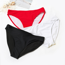 Triangle swim female black separately body bikini hot spring swim sanitary large-code anti-walking underpants