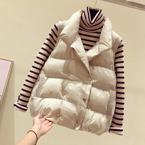 Tide brand vest vest women wear autumn and winter 2021 New down cotton clip loose Korean version of waistcoat short