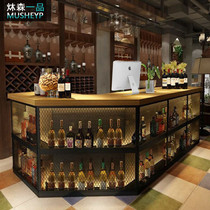 Retro cashier Industrial style Small shop Grill shop Restaurant bar Bar Bar Wrought iron clothing store Corner counter