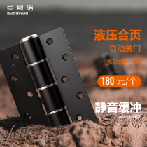 Sozno invisible door hinge hydraulic damping buffer automatic closing door closer multifunctional hidden door spring hinge