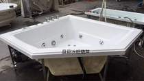 1 5 m corner embedded bathtub fan-shaped diamond triangle massage surfing thermostatic double bath tub 1 8 large bath