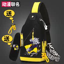 Sen Mahan Version Cartoon Joint Chest Bag Mens Korean Version Casual Personality Backpacker Sport Cross-Pack Fashion Trends Single Shoulder