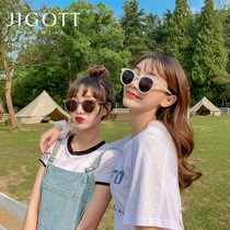 Gigaert polarized sunglasses womens new anti-UV small face nemesis red driving sunglasses white frame trendy
