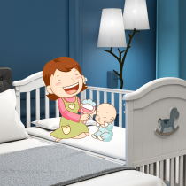Crib Solid wood bb bed European-style newborn splicing bed Multifunctional removable crib Baby bed cradle bed