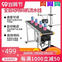 Injet printer handheld small hit production date automatic intelligent assembly line mask page machine conveyor belt