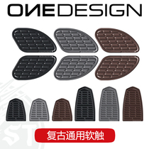 ONEDESIGN 1D SOFT TOUCH MOTORCYCLE RETRO FUEL TANK STICKER STREET DOUBLE BOBBER V7 V9 XSR900