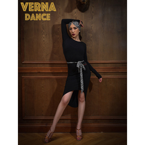 va Latin clothing womens adult practice clothes long-sleeved standard autumn and winter competition dress VL071