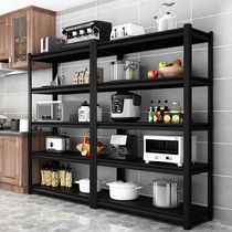 Supermarket warehouse household display rack black shelf storage rack floor carbon steel storage multi-layer iron shelf storage rack