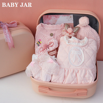 New newborn baby clothes gift set baby full moon year old meet gifts upscale autumn and winter princess girl
