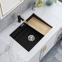 Customized black balcony ceramic wash basin lower basin embedded laundry basin with washboard deepening laundry sink