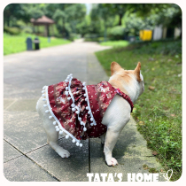 TATA Home Original pet dog Summer dress Teddy Fadou Corgi Pago Lolita Puffy cake dress