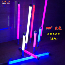 360-degree wireless handheld photography props complement light outdoor light painting stage trembling sound Net red cool charging round lamp tube