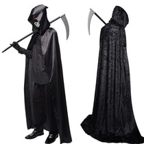 Halloween Costume Adult Male Children's Cloak Cloak Black Death Black Wizard Robe Female cos Vampire Clothes