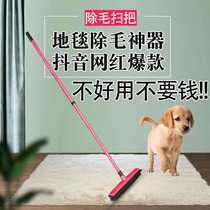 Carpet broom Pet hair removal Non-stick hair Free hand wash Rubber brush scraping dust Floor wiper toilet