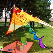 Colorful wind tube rainbow windmill outdoor camping wind strip tent decoration Christmas atmosphere dynamic rotating flag