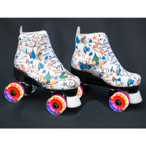 New adult double row skates children four roller skates adult men and women roller skates double row skates flash skates