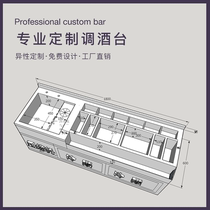Bartending workbench Stainless steel bartending table KTV bar equipment Water bar console Bartending bar wine tank cabinet