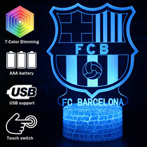 Creative football model USB table lamp Barcelona Real Madrid Juventus Liverpool fans commemorative gift football gift