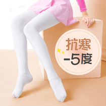 Childrens dance socks female dance special winter thick ballet warm socks baby plus velvet bottoming pantyhose