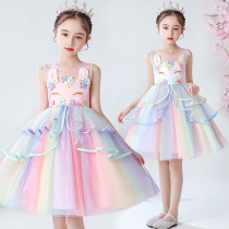  2021 Summer girls  dresses Super Western style Aisha little girl princess skirt Tutu childrens performance clothes autumn