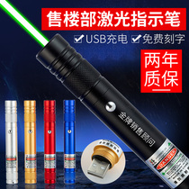 Free lettering USB charging green laser flashlight for sale of sand table laser stylus long-range pointer laser light