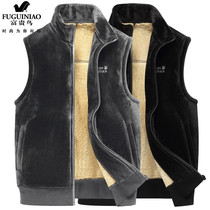 Rich bird cashmere vest male thick plus velvet warm waistcoat in autumn and winter mens waistcoat